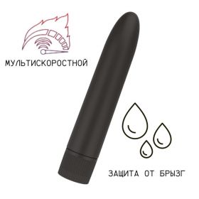 3313-01 ЧЕРНЫЙ МАТОВЫЙ ПЛАСТИКОВЫЙ ВИБРАТОР (14*2,5 СМ)