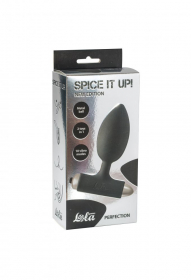 8014-01 АНАЛЬНАЯ ПРОБКА С ВИБРАЦИЕЙ SPICE IT UP NEW EDITION PERFECTION BLACK