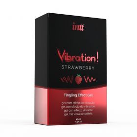 VIB0001 ЖИДКИЙ ИНТИМНЫЙ ГЕЛЬ С ЭФФЕКТОМ ВИБРАЦИИ VIBRATION! STRAWBERRY - 15 МЛ.