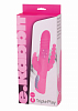 C0120R4EPGBX Розовый вибратор-кролик с анальным стимулятором SLIMLINE TRIPLE PLAY - 15,5 см.