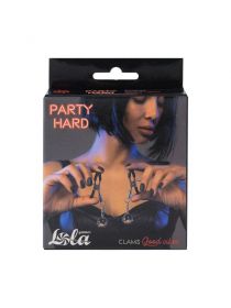 1129-01 ЗАЖИМЫ НА СОСКИ PARTY HARD GOOD VIBES