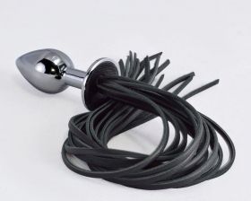 8067-1 Анальная пробка хром с плетью