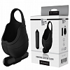 21747 Черный подхват для мошонки с вибрацией VIBRATING SCROTUM TEASER