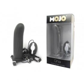 A004B1F082B1 Фаллопротез С ВИБРАТОРОМ MOJO GHIA ЧЕРНЫЙ