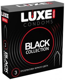 ПРЕЗЕРВАТИВЫ "LUXE ROYAL" BLACK  COLLECTION 3 штуки