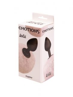 4017-01lola АНАЛЬНАЯ ПРОБКА С ХВОСТОМ EMOTIONS FLUFFY WHITE