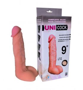 083303 Насадка страпон UNI COCK 9, L 240 мм, D 50 мм