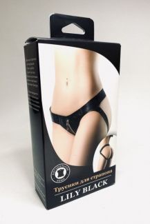 5201-01(OS) ТРУСИКИ ДЛЯ СТРАПОНА LILY BLACK (OS