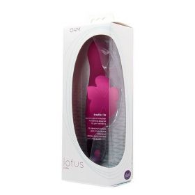 BL-71101Бордовый вибромассажёр с клиторальной бабочкой LOTUS FLUTTER BERRY - 15,8 см. Цвет: Бордовый