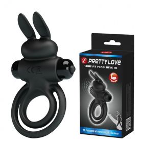 BI-210206  Эрекционное виброкольцо Vibrant Penis Ring III с клиторальным кроликом