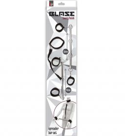 dd21341 Набор из 2-х металлических распорок для фиксации с манжетами + ошейник с поводком, неопрен, 