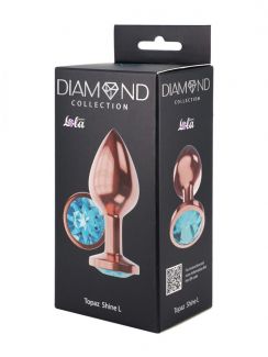 4026-02 АНАЛЬНАЯ ПРОБКА DIAMOND TOPAZ SHINE L РОЗОВОЕ ЗОЛОТО