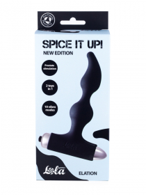 8018-01 Анальная пробка с вибрацией Spice it up New Edition Elation Black